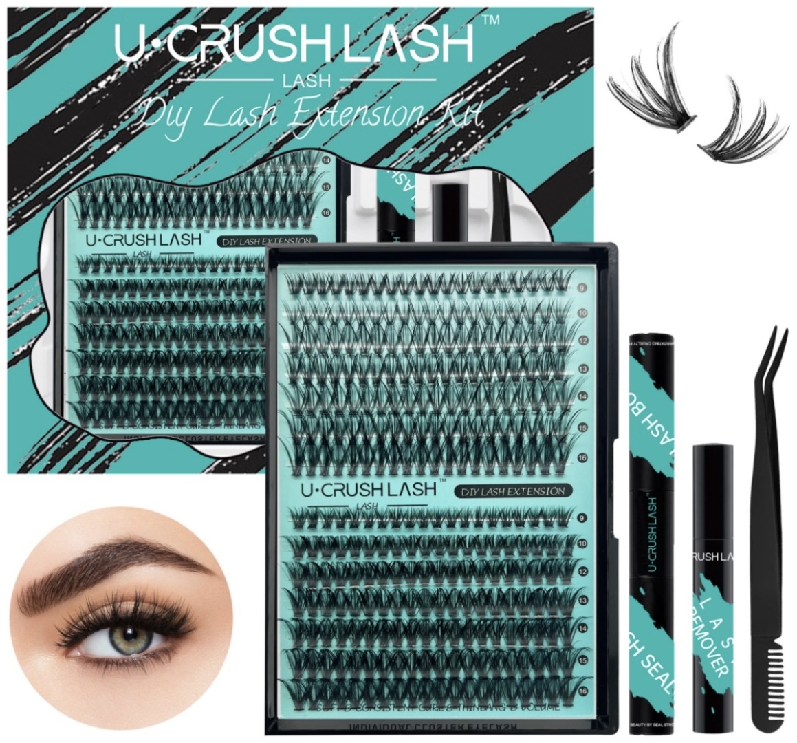 U-Crush-lash пучковые D 0.07 мм черный mix 9-16 мм