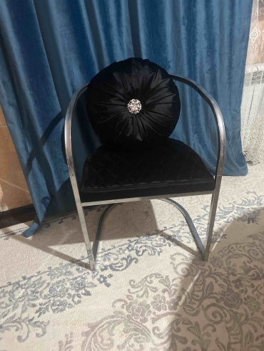 Стул Irfan Стамбул, 78x48x48 см, черный, серый 1 шт.