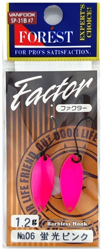 Блесна FOREST Forest Factor 1.2g 1 шт 23 мм Fluo Pink