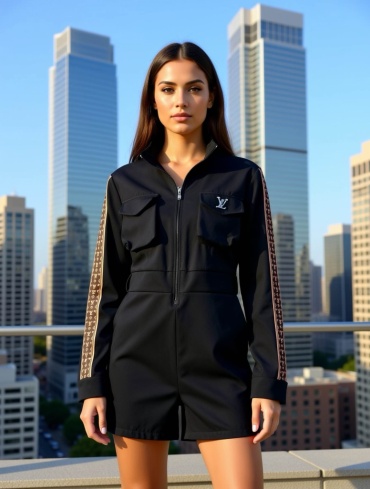 Комбинезон с шортами FASHION черный