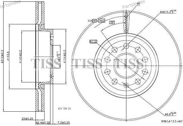 JD Диск Тормозной JBD0025