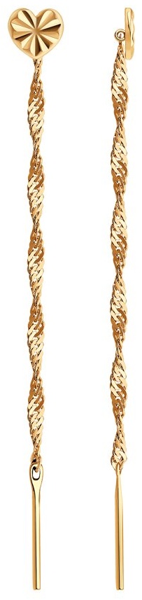 Серьги SOKOLOV EAR-SO-585-385235 вес 0.809 г золото, без вставок