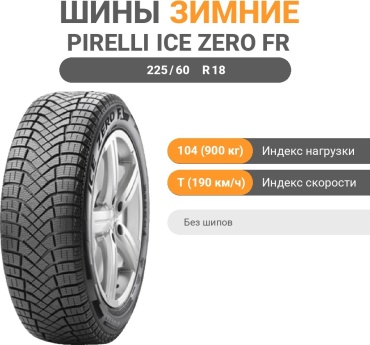 Pirelli Winter Ice Zero Friction 225/60 R18 104 T без шипов
