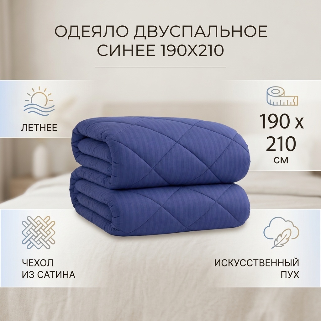 Одеяло 1-2 190x210 летнее