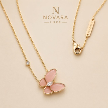 Колье Novara Gold NG 780 длина 45 см вес 3 г серебро, фианит