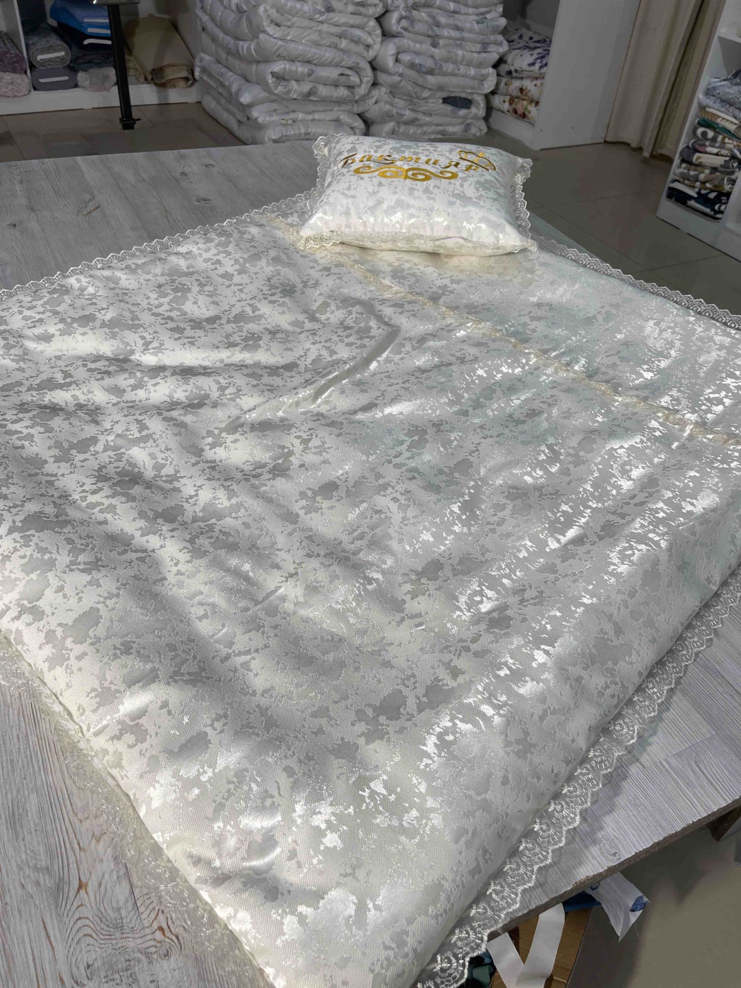 Samruk körpe комплект корпе с подушками 150x120 см, вата, айвори