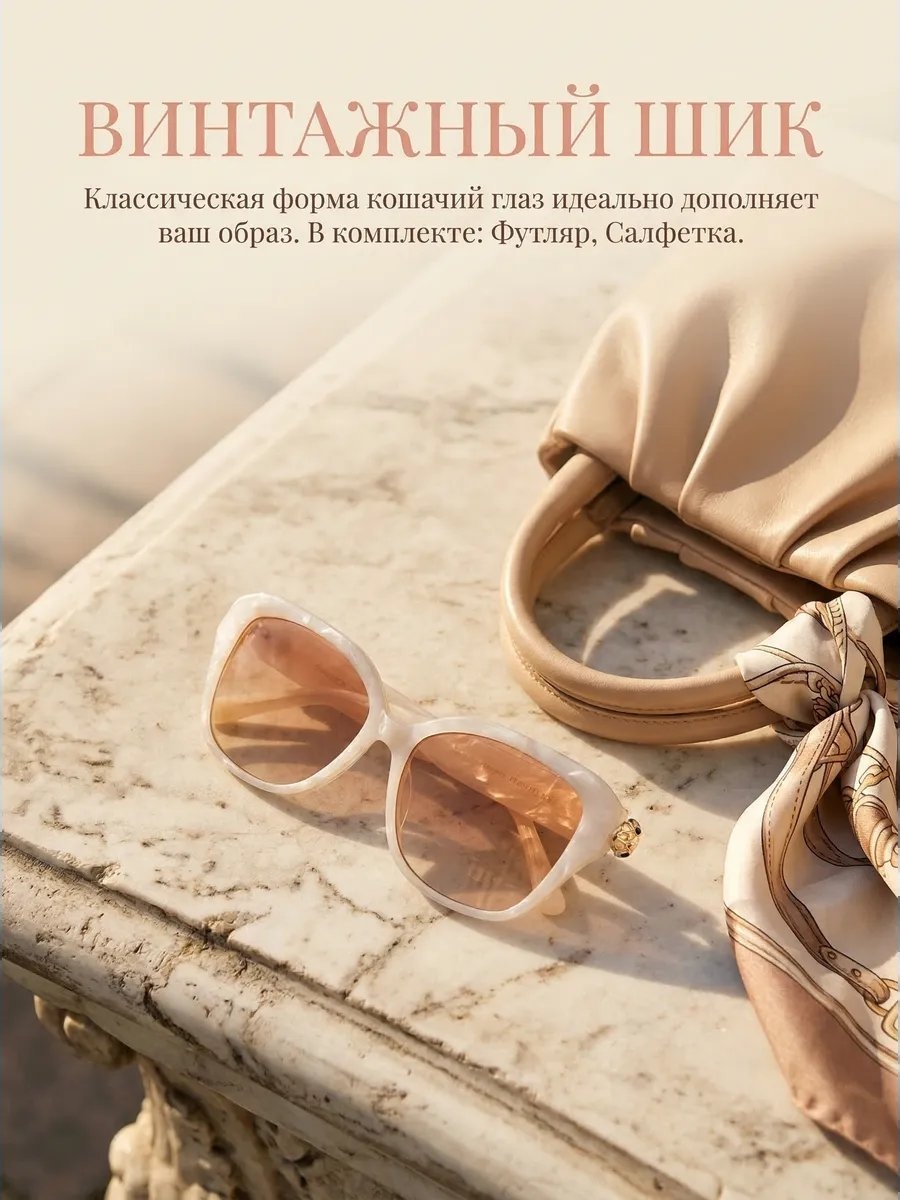 Солнцезащитные очки ромб однотонные