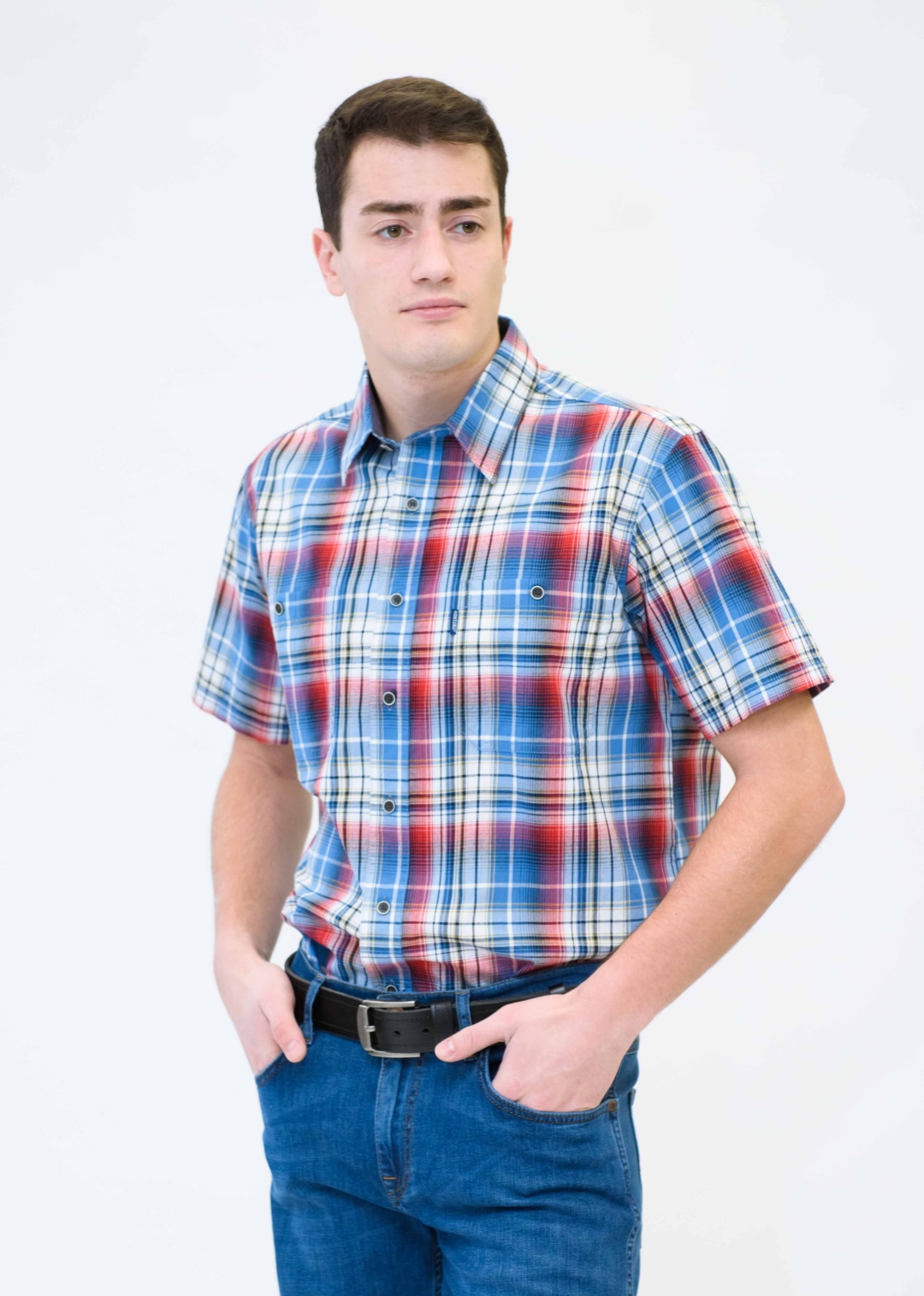 Рубашка прямая Jeans Town красный