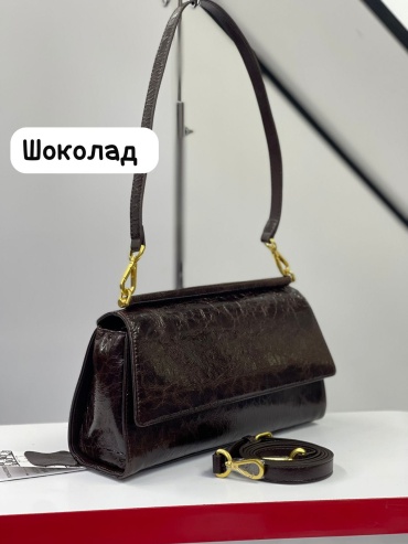 Сумка тоут Polina&Eiterou натуральная кожа коричневый