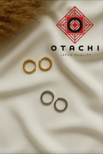 Серьги OTACHI титан, без вставок