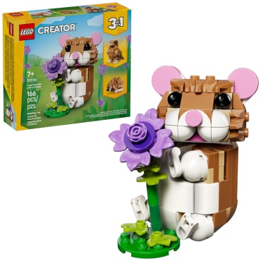 Конструктор LEGO Милый хомяк с цветком 31376, деталей 166 шт