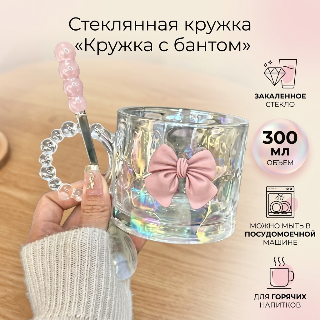 Бокал 300 мл, стекло, закаленное стекло, 1 шт