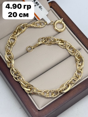 Italian Gold 124567899 длина 20 см, вес 4.9 г золото, плетение панцирное