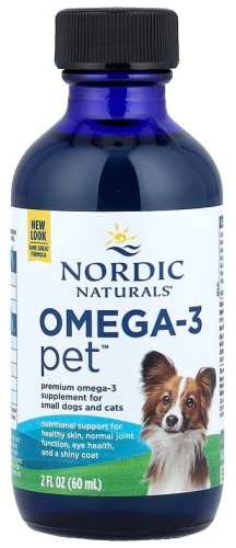 NORDIC NATURALS Omega-3 Pet, для маленьких собак и кошек, 60 мл добавка в корм