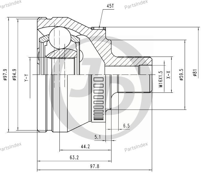 JD ШРУС JCT0163A