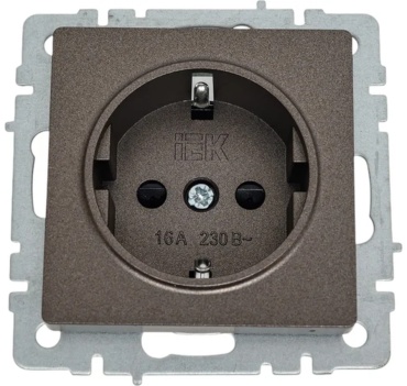 Розетка IEK Brite, бронзовый