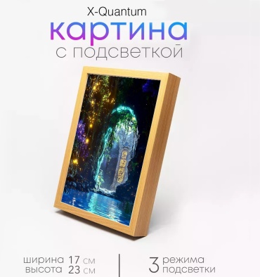 Quantum декоративный светильник настенный Интерьерный Komorebi Dreams 3D LED, теплый белый, холодный белый, синий