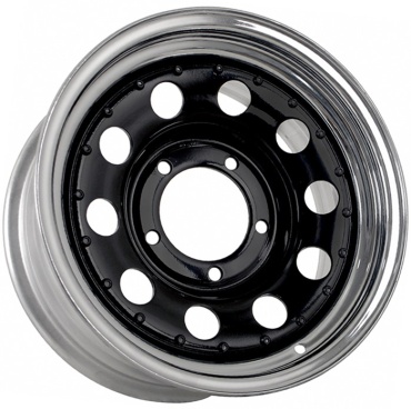 FUEL 27029/15/108.5/Black Inner + Chrome Outer Rim 7x15/5x139.7 D108.5 ET-5 4 диска черный