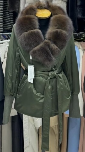 Пуховик хаки