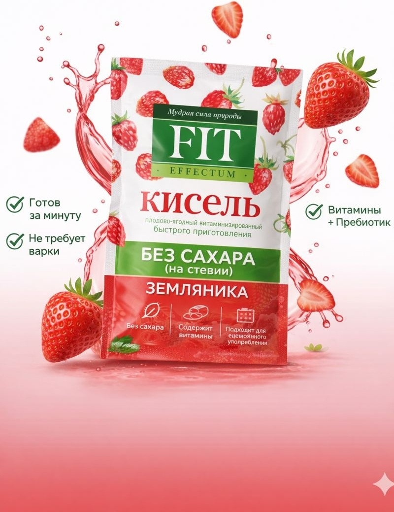 Кисель Fit Effectum земляника 30 г