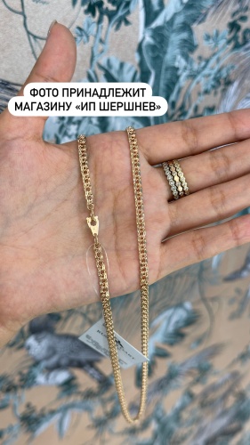 РусГолдАрт 4615 длина 60 см, вес 17.89 г золото, плетение бисмарк