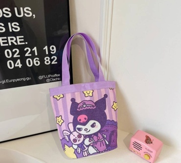 Сумка шоппер Kuromi текстиль фиолетовый