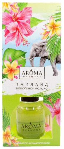 Диффузор без палочек Aroma Harmony бергамот, ваниль, груша, дыня, кедр, кокос, лимон, миндаль 30 мл