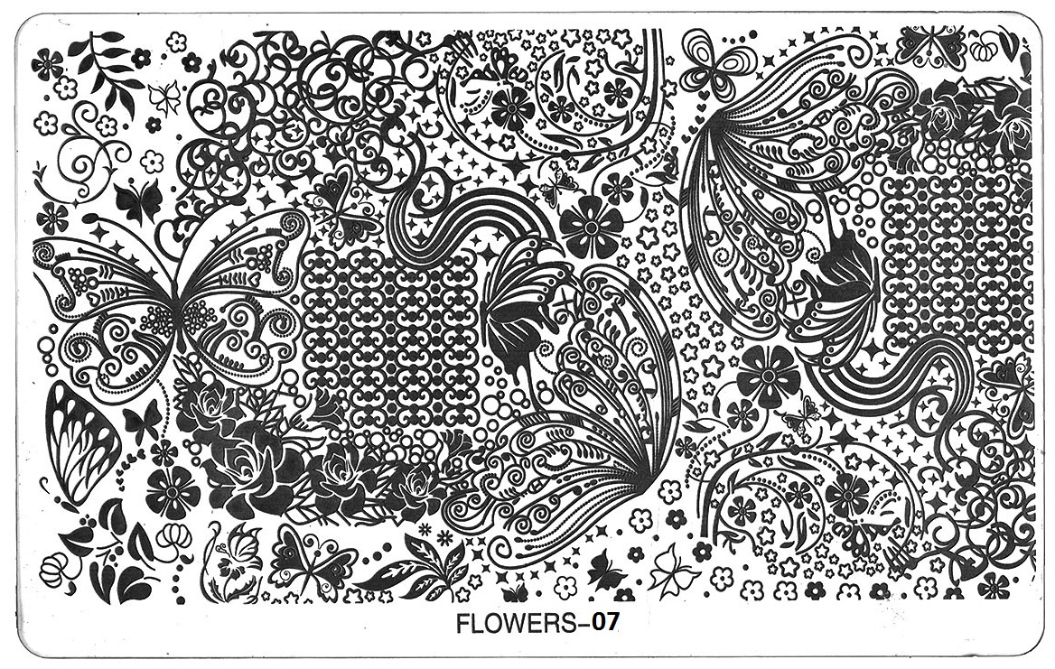 Pinky пластины FLOWERS
