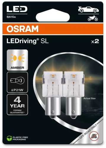 Osram 7506DYP-2BL светодиодная P21W, 2 шт