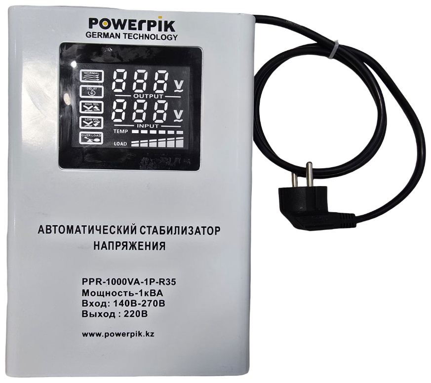 Стабилизатор напряжения PowerPik PPR-1000ВА-1P-R35