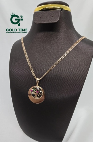 Колье GOLD TIME 777430370 длина 55 см вес 6.1 г золото, фианит