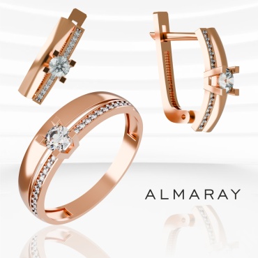 ALMARAY 11111604-21111604 вес 4.74 г золото, фианит