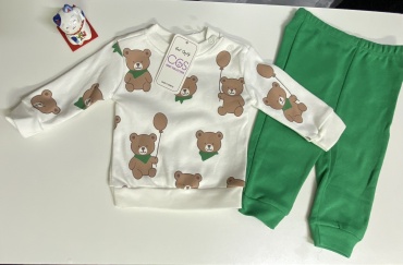 Комплект CGS baby белый, зеленый