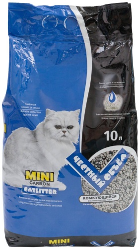CATLITTER Mini Carbon бентонитовый комкующийся 10 л