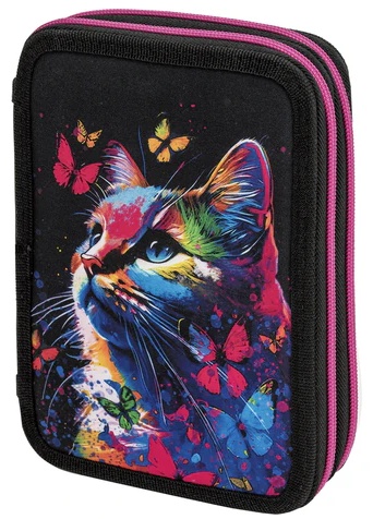Пенал Brauberg Butterfly catcher, застежка молния, мультиколор
