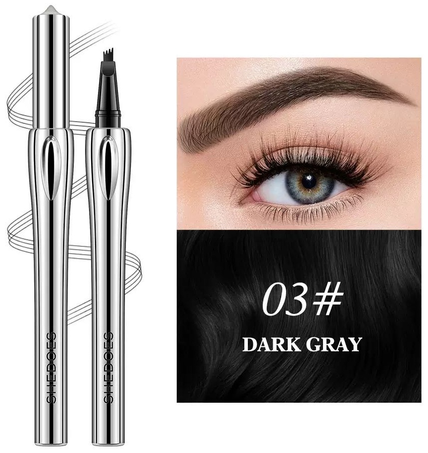 Shedoes маркер Eyebrow Shaping 4-Tip 03 Тёмно серый