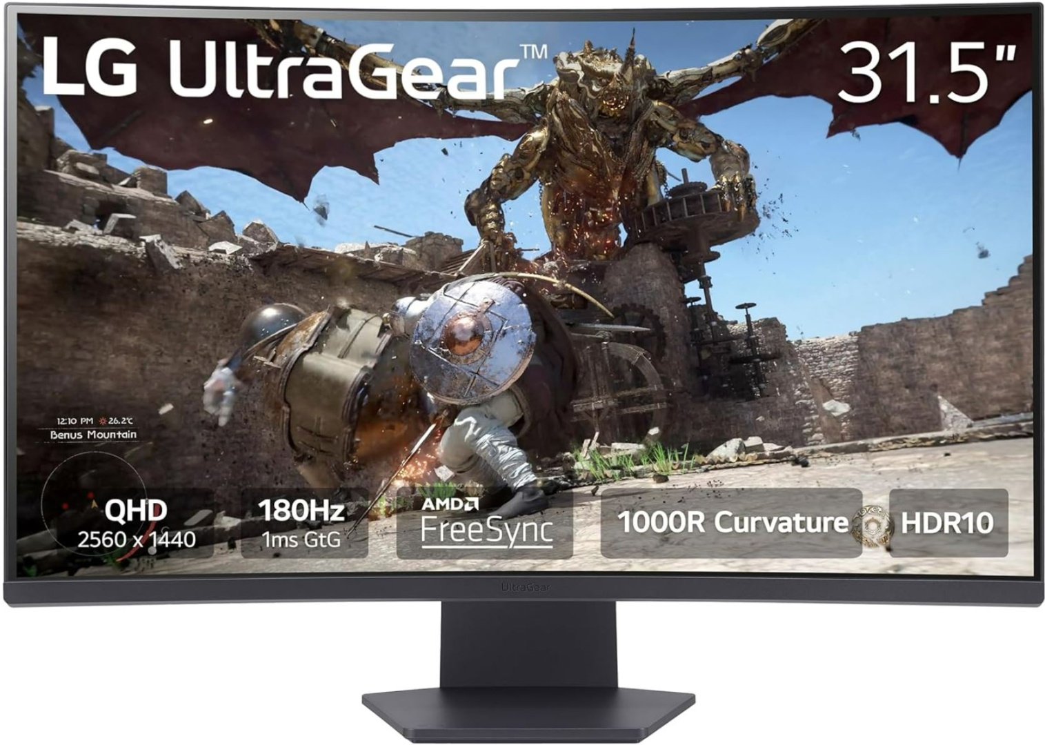 Монитор 31.5" LG 32GS60QC черный