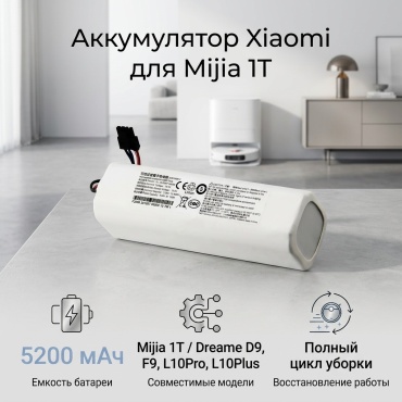 Аккумулятор P1904-4S1P-MM для роботов-пылесосов Xiaomi Mijia 1T, Dreame D9, F9 ,L10Pro, L10Plus 1 шт.