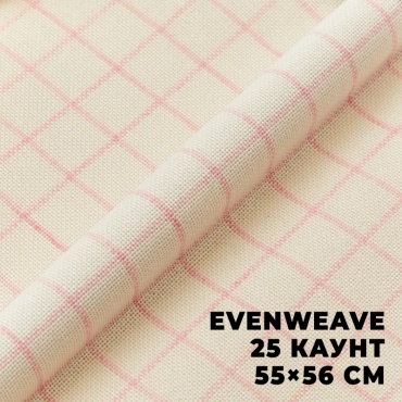 Ткань равномерного переплетения Evenweave с разметкой DMC "Magic Guide" 25 каунт DM534MG/ECRU-55x56 см