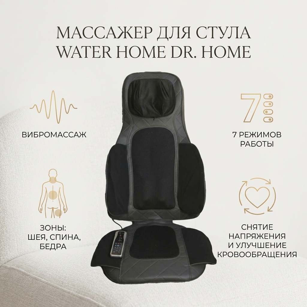 Массажер WATER HOME Dr. Home накладка на спинку стула вибрационный