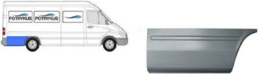KLOKKERHOLM панель кузова задняя, правая для Mercedes-Benz Sprinter 1995-2003
