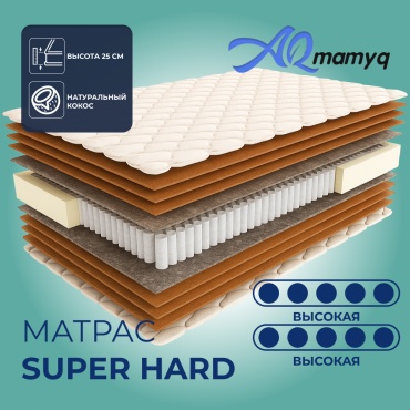 Матрас Ақ мамық Super Hard, 165x200x25 см