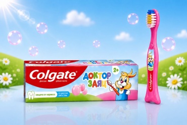 Colgate Доктор Заяц набор по уходу за полостью рта мягкая 2 шт