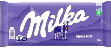 Milka Alpine Milk шоколадная плитка молочный 90 г