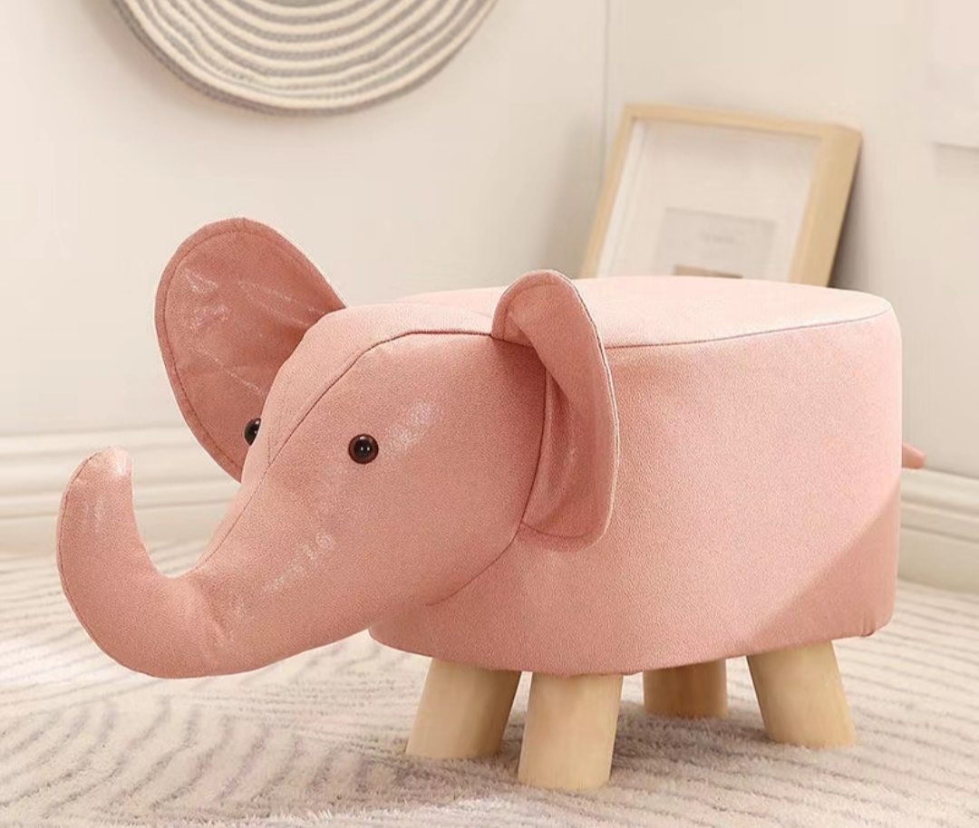 Детский пуф HOME Розовый слон, 30x22x28 см, розовый