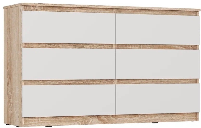 Комод GreenMebel Nord, 138.40x40x77 см, белый, бежевый