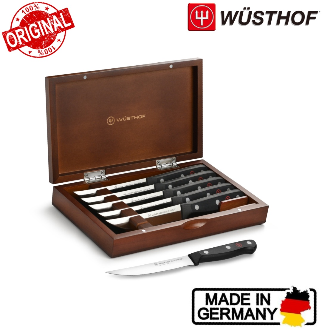 Для мяса WUSTHOF Gourmet Steak Knife Set 380350135, лезвие: углеродистая сталь 6 шт