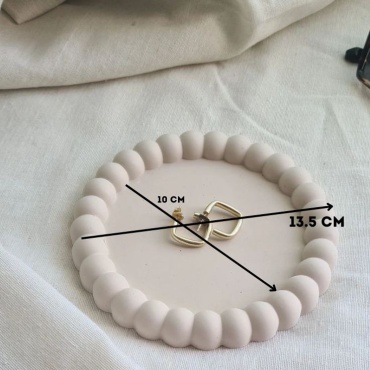 Поднос гипсовый белый