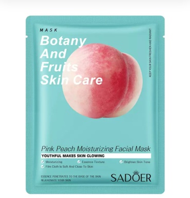 Маска для лица SADOER тканевая Sadoer Pink Peach Facial Mask 25 мл