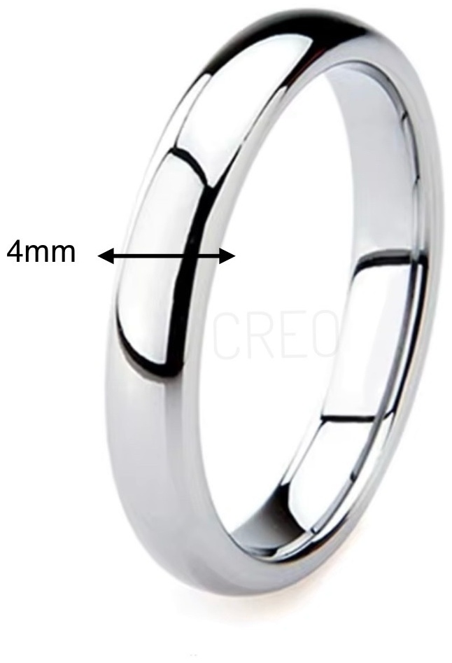 Кольцо CREO jewelry KF-183 размер 15 вольфрам, без вставок, серебристый